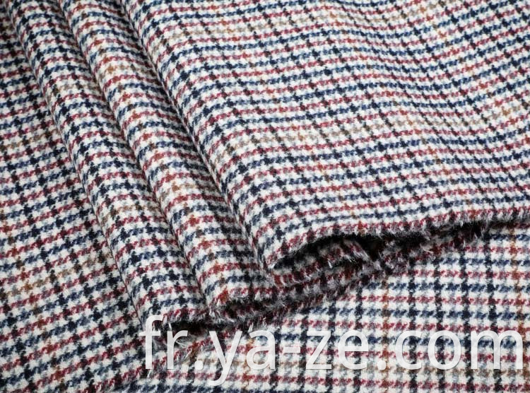 Vérification en laine tissée Tweed Plaid Herringbone Wool Tissu pour manteau costume Blazer Tweed Winter Automne Vêtements